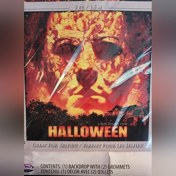 Rob Zombie Halloween Michael Myers 5' x 5' Backdrop Tapestry Wall Decor Selfies! - Picture 5 of 6